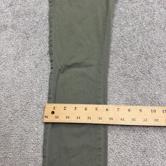 AG Adriano Goldschmied Slim Khaki Chino Pants Womens 24 Green Low Rise 28x30 - Picture 11 of 16